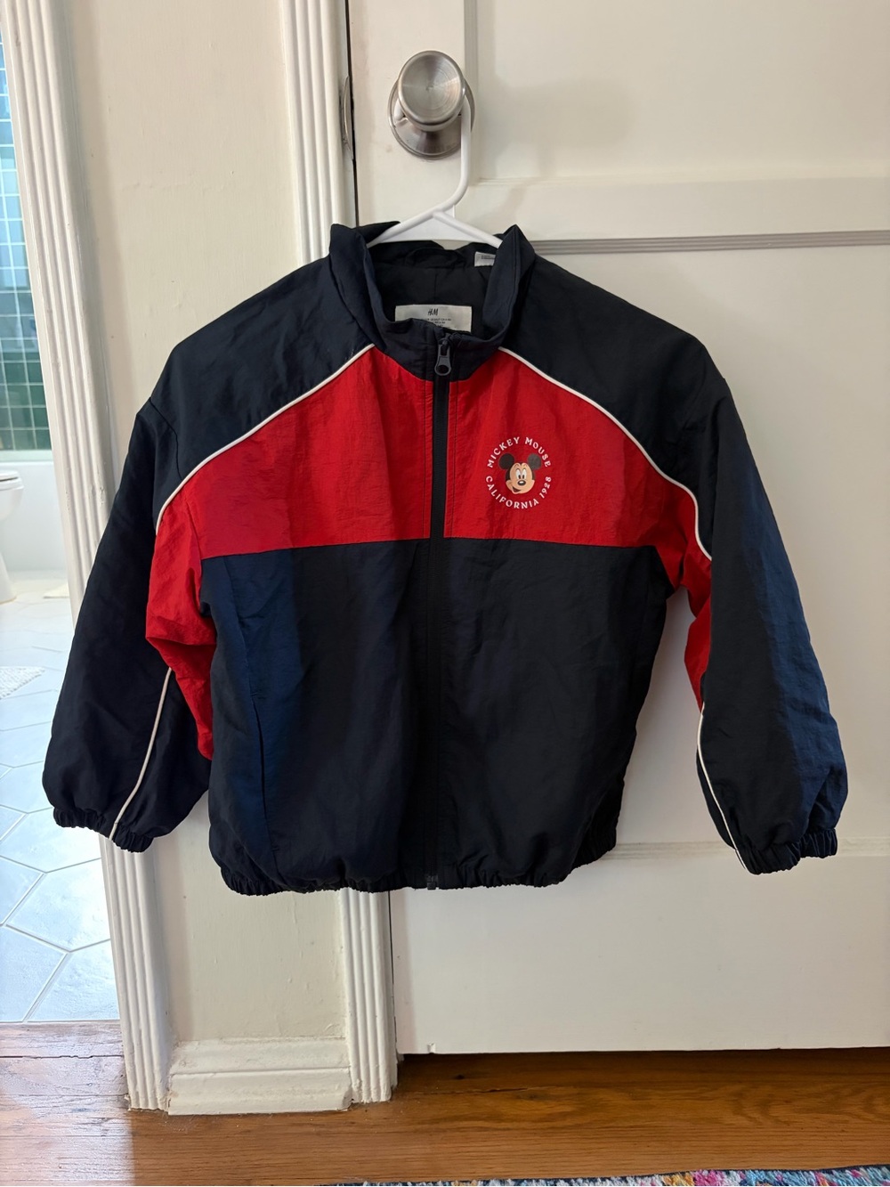 H&M Disney Mickey Mouse & Friends Zip-Up Windbreaker Jacket 6/7 NWOT